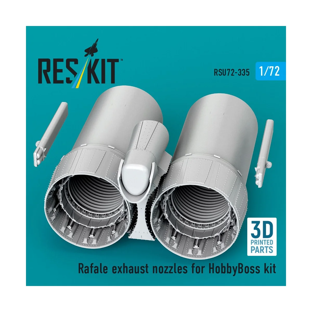 Rafale exhaust nozzles for HobbyBoss kit (3D Printed), 1/72 - ResKi...