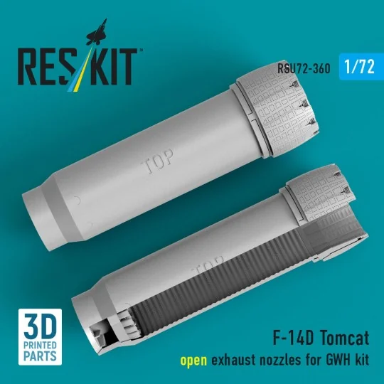 F-14D Tomcat open exhaust nozzles for GWH kit (3D Printed), 1/72 - ...