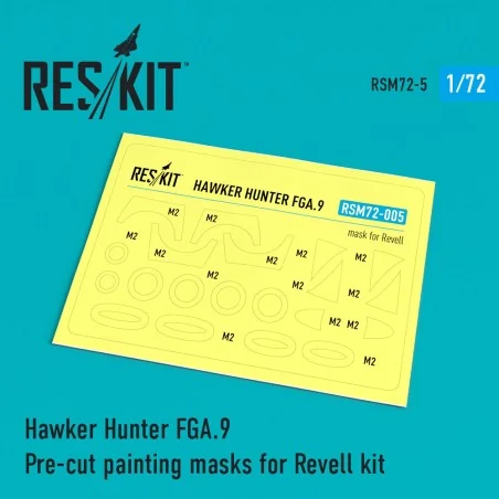 Hawker Hunter FGA.9 Pre-cut painting masks for Revell kit, 1/72 - R...