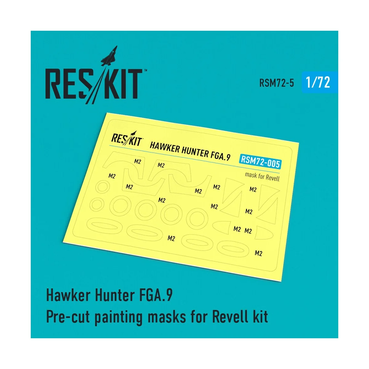Hawker Hunter FGA.9 Pre-cut painting masks for Revell kit, 1/72 - R...