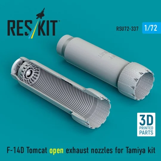 F-14D Tomcat open exhaust nozzles for Tamiya kit (3D Printed), 1/72... F-14D Tomcat open exhaust nozzles for Tamiya kit (3D Printed), 1/72...