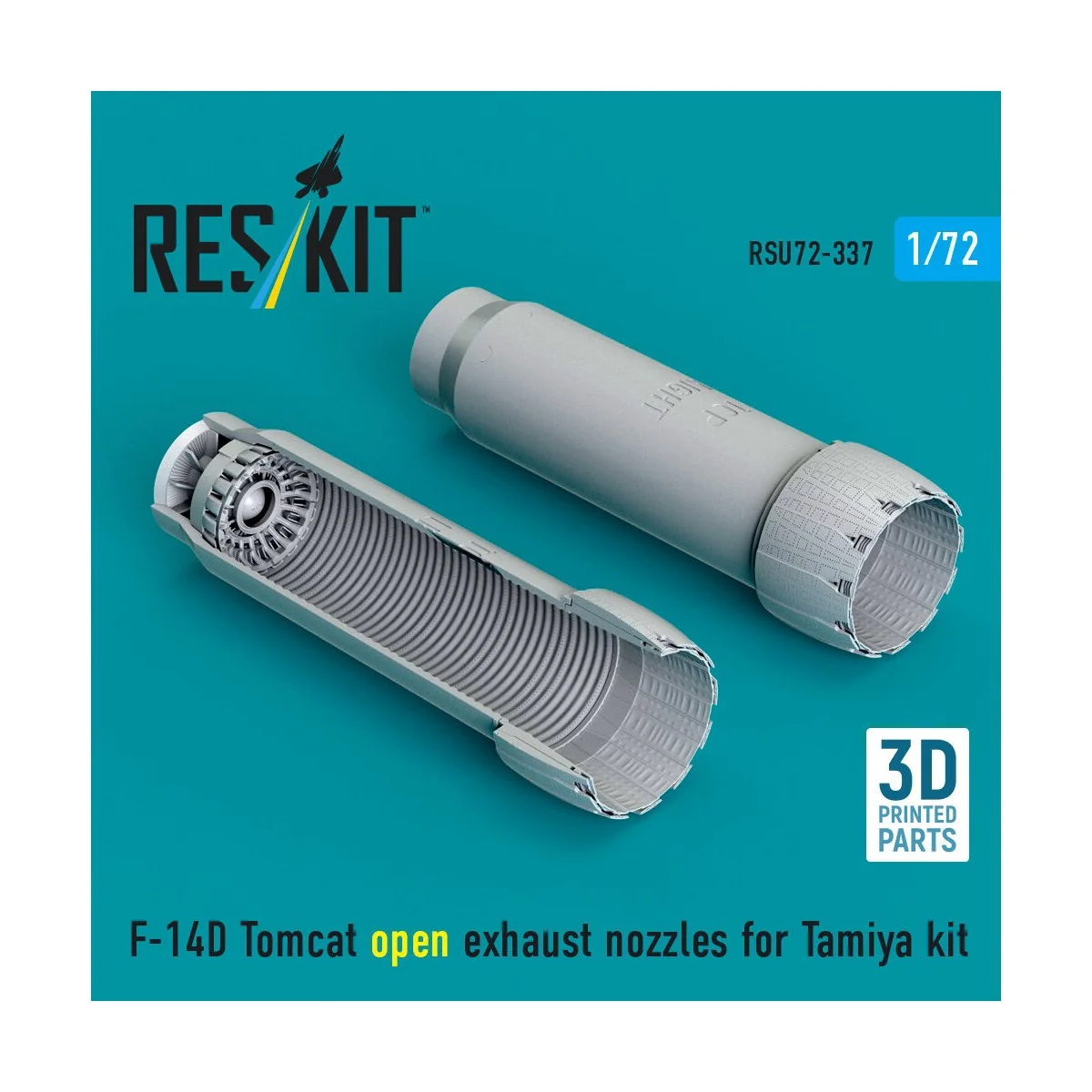 F-14D Tomcat open exhaust nozzles for Tamiya kit (3D Printed), 1/72... F-14D Tomcat open exhaust nozzles for Tamiya kit (3D Printed), 1/72...