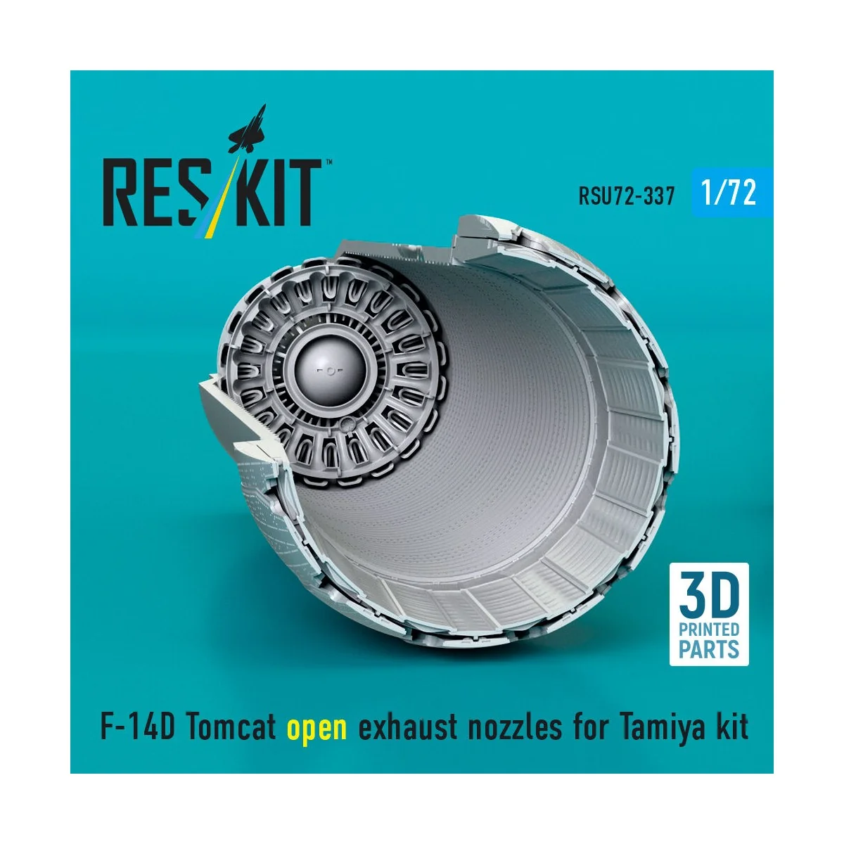 F-14D Tomcat open exhaust nozzles for Tamiya kit (3D Printed) - Res...