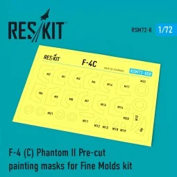 F-4C Phantom II Pre-cut painting masks for FineMolds kit, 1/72 - Re...