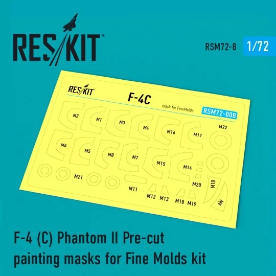 F-4C Phantom II Pre-cut painting masks for FineMolds kit, 1/72 - Re... F-4C Phantom II Pre-cut painting masks for FineMolds kit, 1/72 - Re...