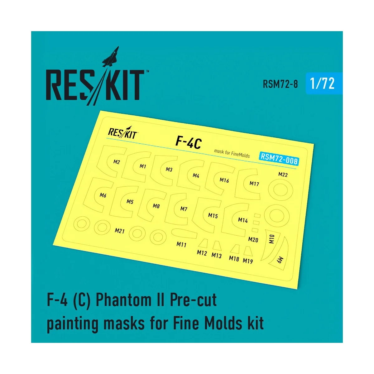 F-4C Phantom II Pre-cut painting masks for FineMolds kit, 1/72 - Re... F-4C Phantom II Pre-cut painting masks for FineMolds kit, 1/72 - Re...