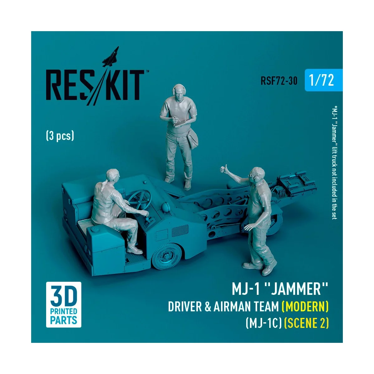 MJ-1 Jammer Driver & airman team (Modern) (MJ-1C) (scene 2) (3 pcs)...