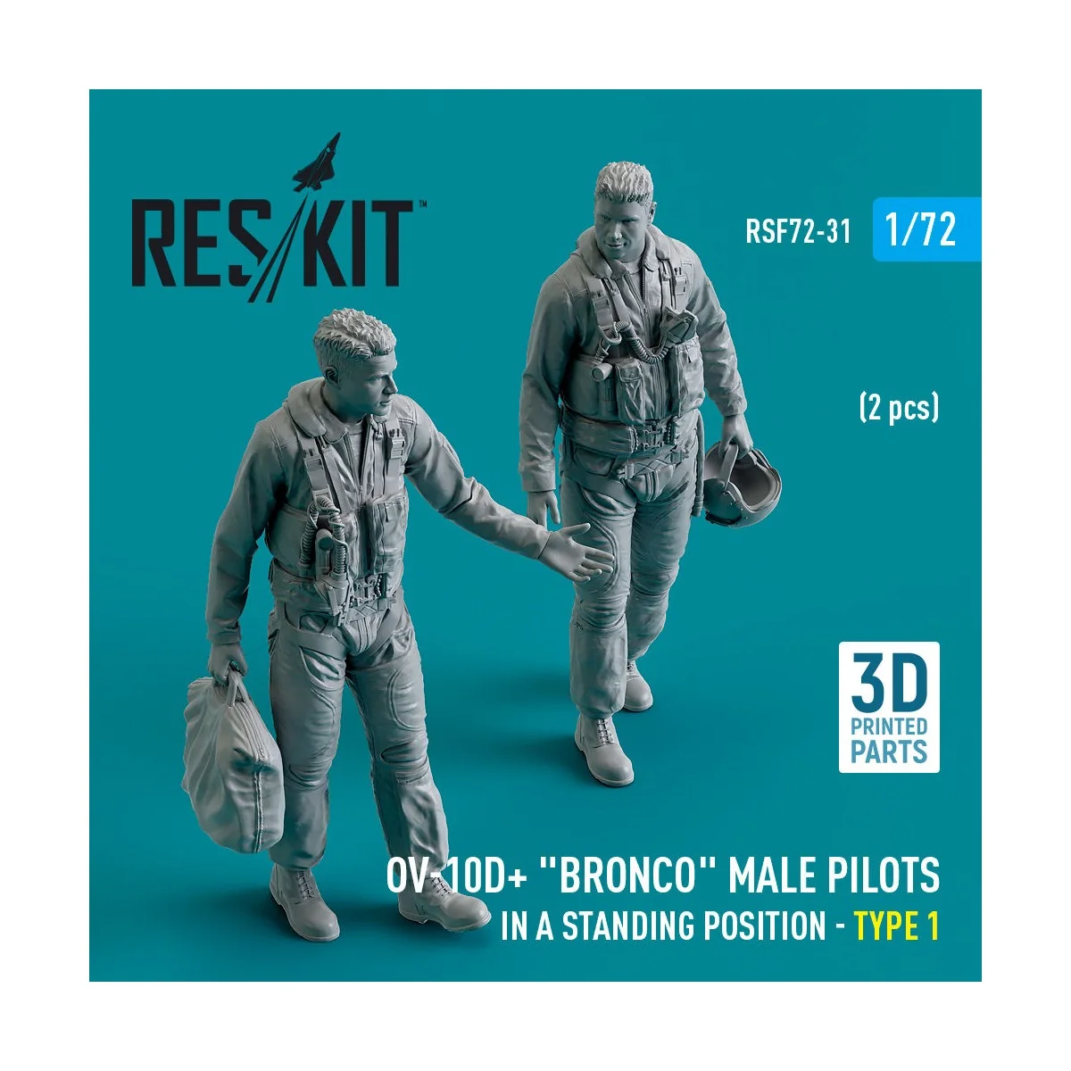 OV-10D+ Bronco male pilots (in a standing position - type 1) (2 pcs...