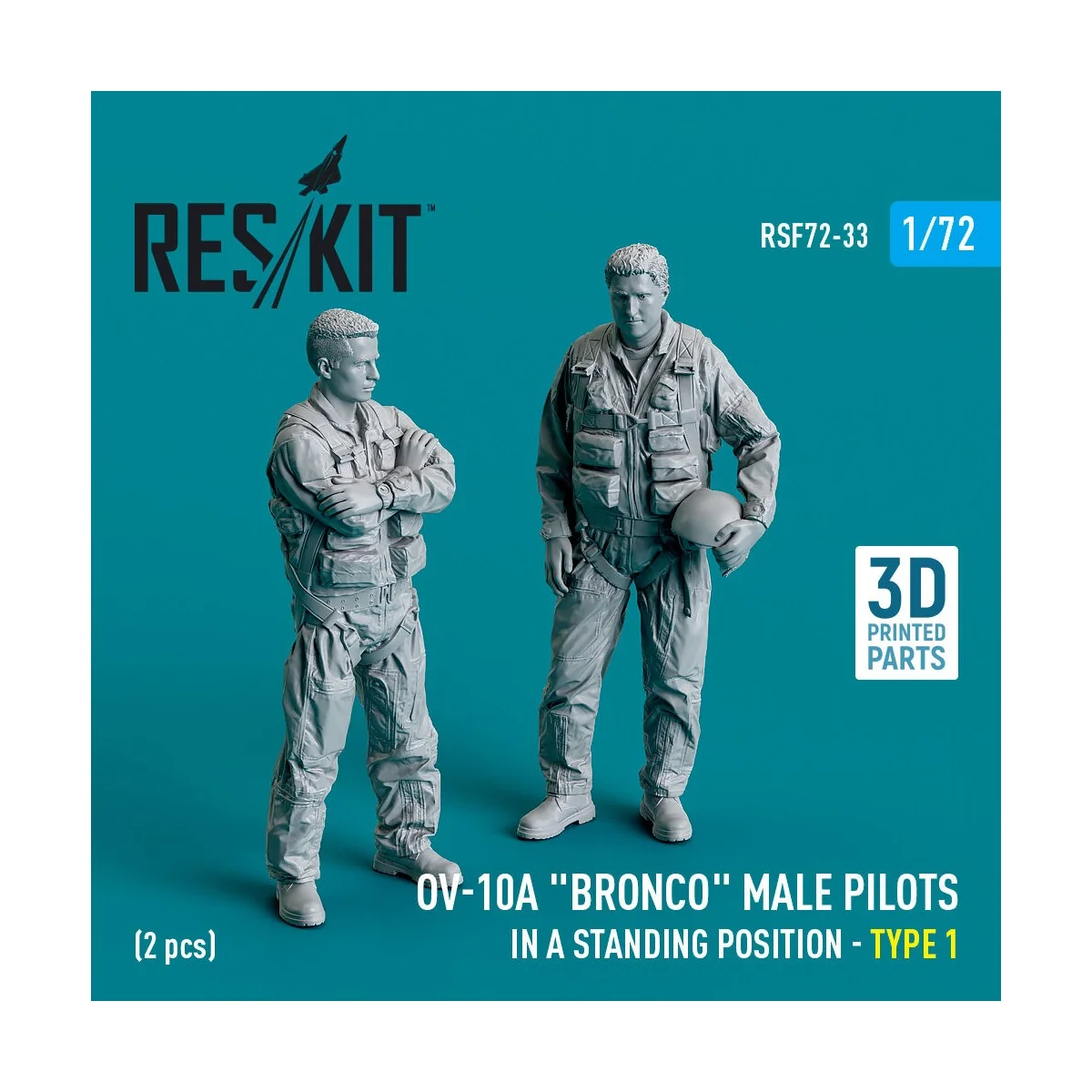 OV-10A Bronco male pilots (in a standing position - type 1) (2 pcs)...