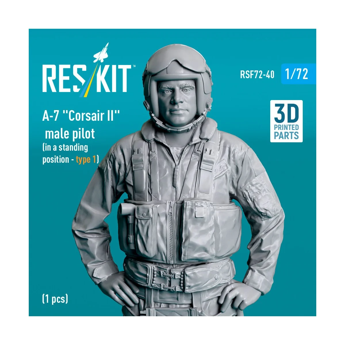 A-7 Corsair II male pilot (in a standing position - type 1) (1 pcs)... A-7 Corsair II male pilot (in a standing position - type 1) (1 pcs)...