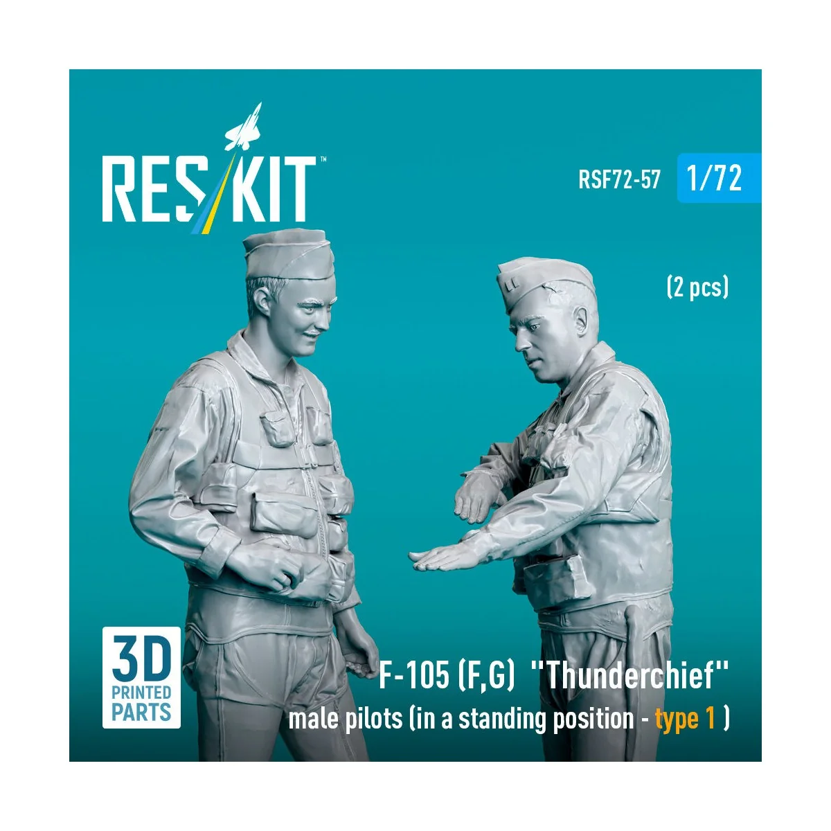 F-105 (F, G) Thunderchief male pilots (in a standing position - typ... F-105 (F, G) Thunderchief male pilots (in a standing position - typ...