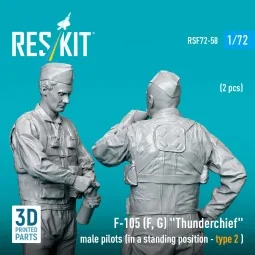 F-105 (F, G) Thunderchief male pilots (in a standing position - typ...