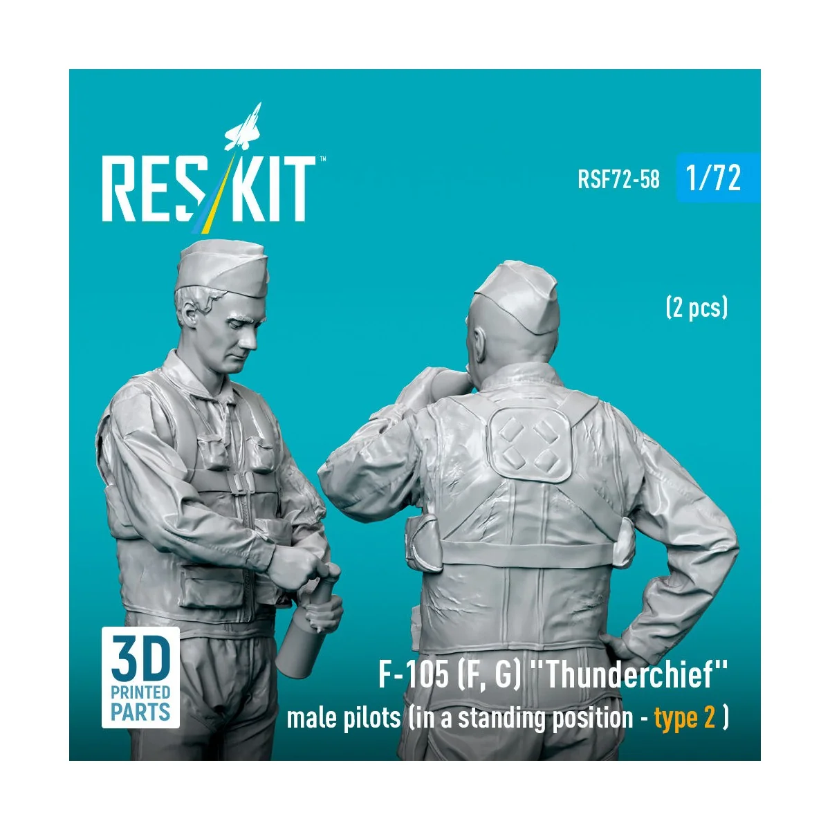 F-105 (F, G) Thunderchief male pilots (in a standing position - typ... F-105 (F, G) Thunderchief male pilots (in a standing position - typ...