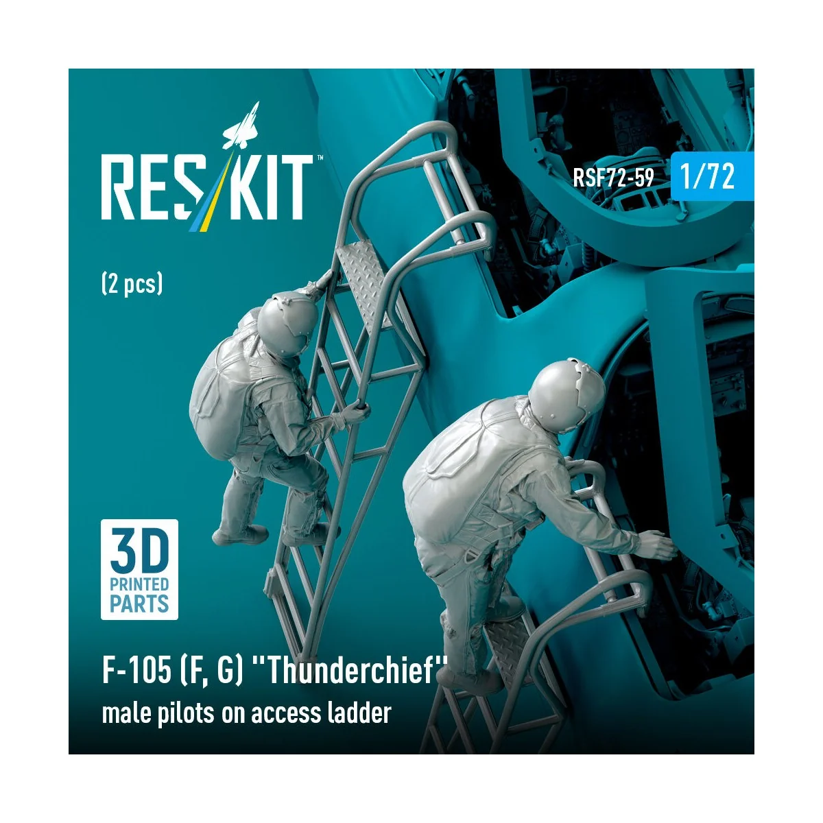 F-105 (F, G) Thunderchief male pilots on access ladder (2 pcs) (3D ... F-105 (F, G) Thunderchief male pilots on access ladder (2 pcs) (3D ...