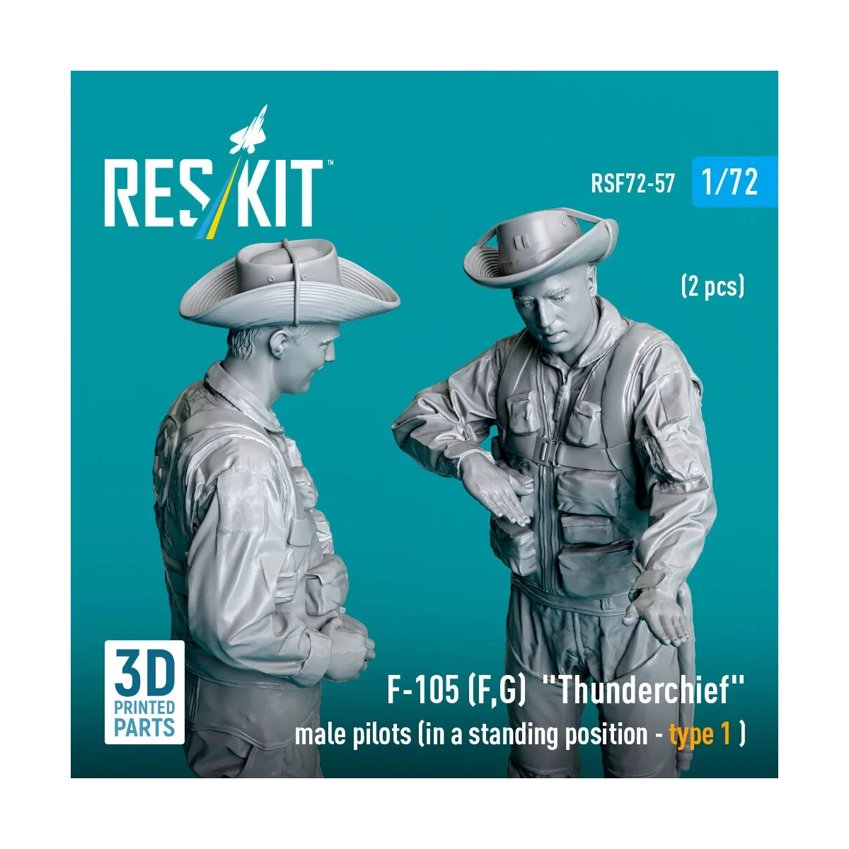 F-105 (F, G) Thunderchief male pilots (in a standing position - typ... F-105 (F, G) Thunderchief male pilots (in a standing position - typ...