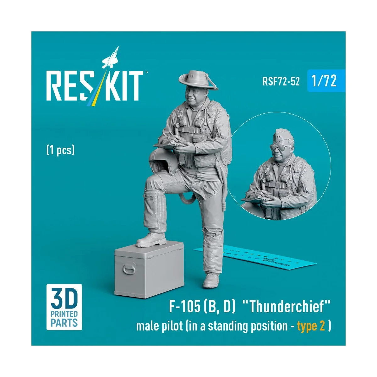 F-105 (D, F, G) Thunderchief male pilot (in a standing position - t... F-105 (D, F, G) Thunderchief male pilot (in a standing position - t...