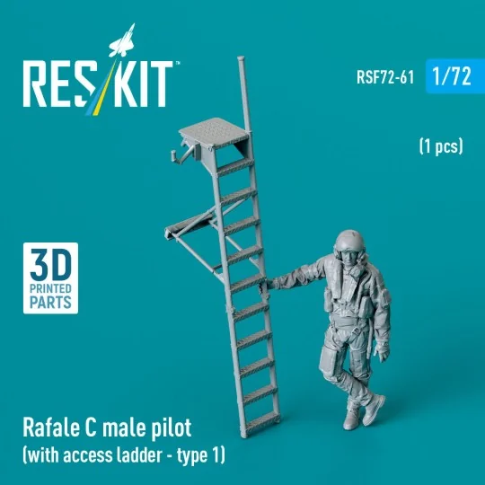 Rafale C male pilot with access ladder (type 1) (1 pcs) (3D Printed...