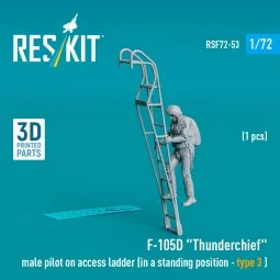 F-105 (D, F, G) Thunderchief male pilot on access ladder (type 3) (...