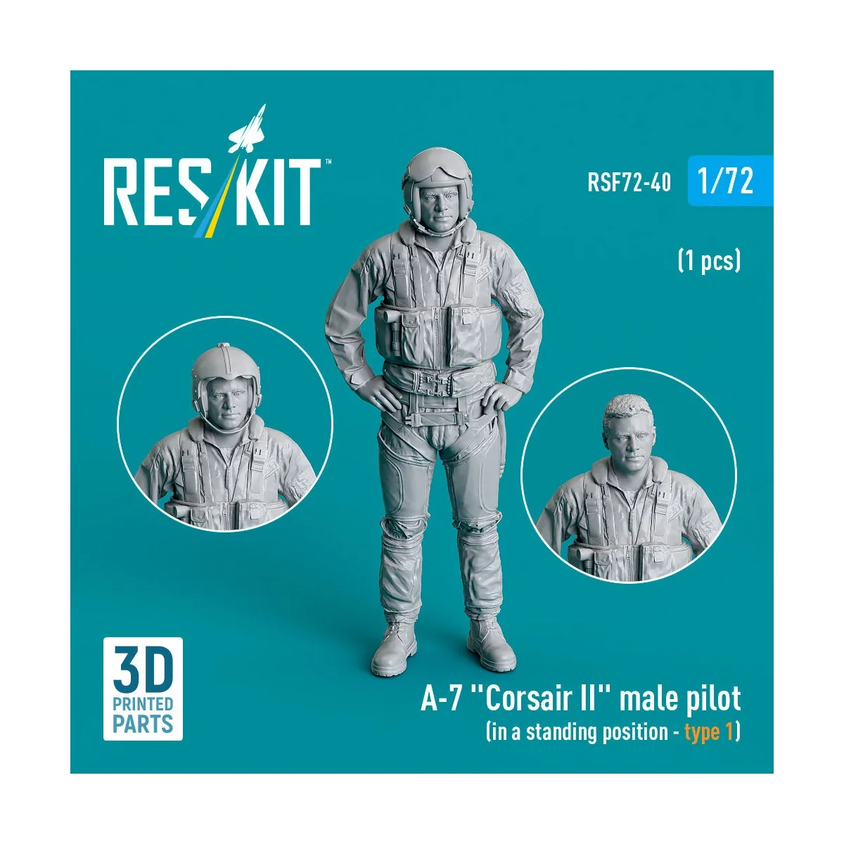 A-7 Corsair II male pilot (in a standing position - type 1) (1 pcs)... A-7 Corsair II male pilot (in a standing position - type 1) (1 pcs)...