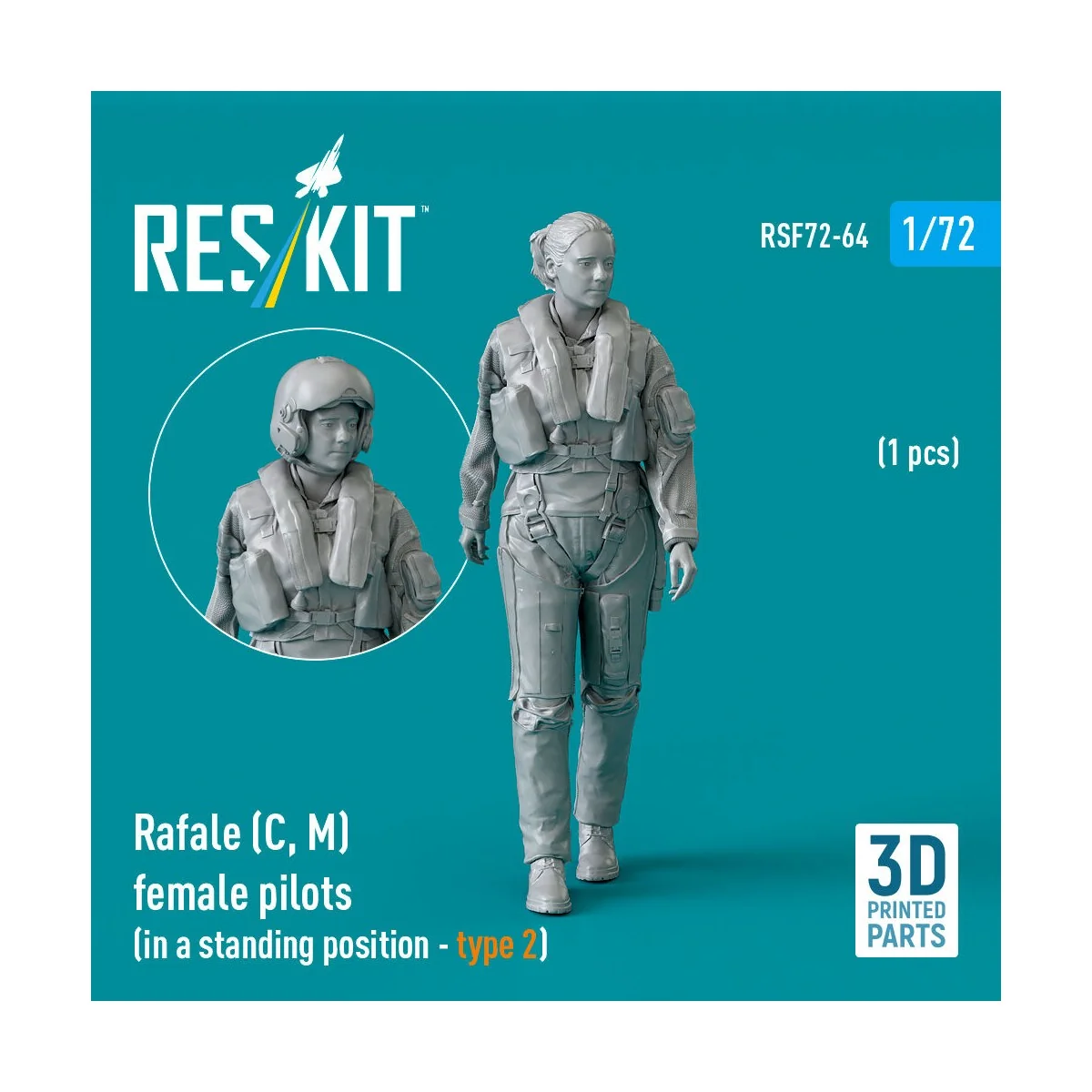 Rafale (C, M) female pilot (in a standing position - type 2) (1 pcs... Rafale (C, M) female pilot (in a standing position - type 2) (1 pcs...