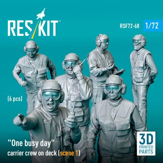 One busy day carrier crew on deck (scene 1) (6 pcs) (3D Printed), 1...