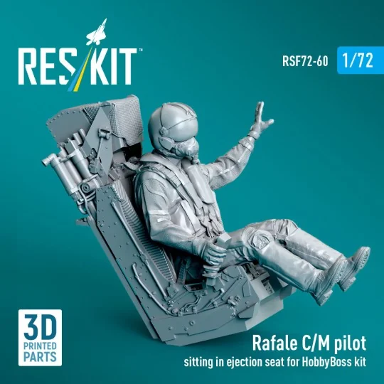 Rafale C/M pilot sitting in ejection seat for HobbyBoss kit (1 pcs)... Rafale C/M pilot sitting in ejection seat for HobbyBoss kit (1 pcs)...
