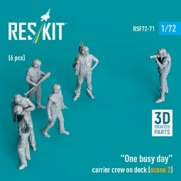 One busy day carrier crew on deck (scene 2) (6 pcs) (3D Printed), 1...