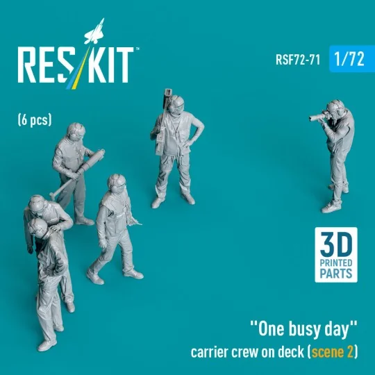 One busy day carrier crew on deck (scene 2) (6 pcs) (3D Printed), 1...