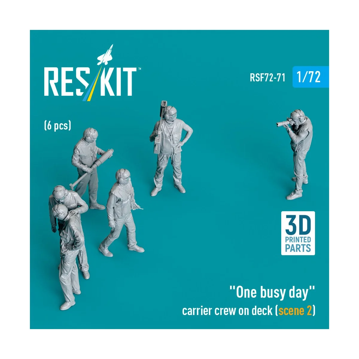 One busy day carrier crew on deck (scene 2) (6 pcs) (3D Printed), 1...