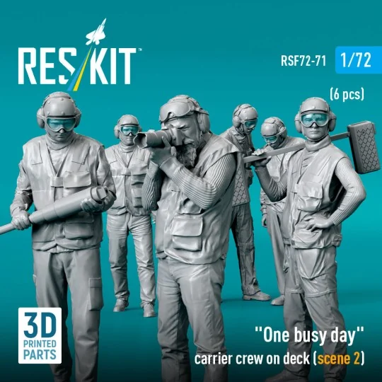 One busy day carrier crew on deck (scene 2) (6 pcs) (3D Printed), 1...