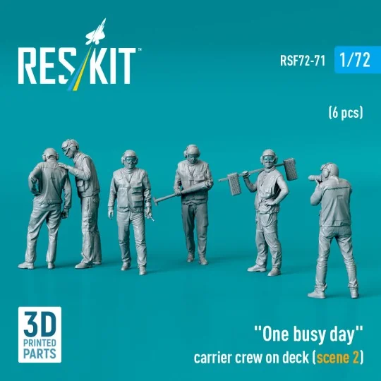One busy day carrier crew on deck (scene 2) (6 pcs) (3D Printed), 1...