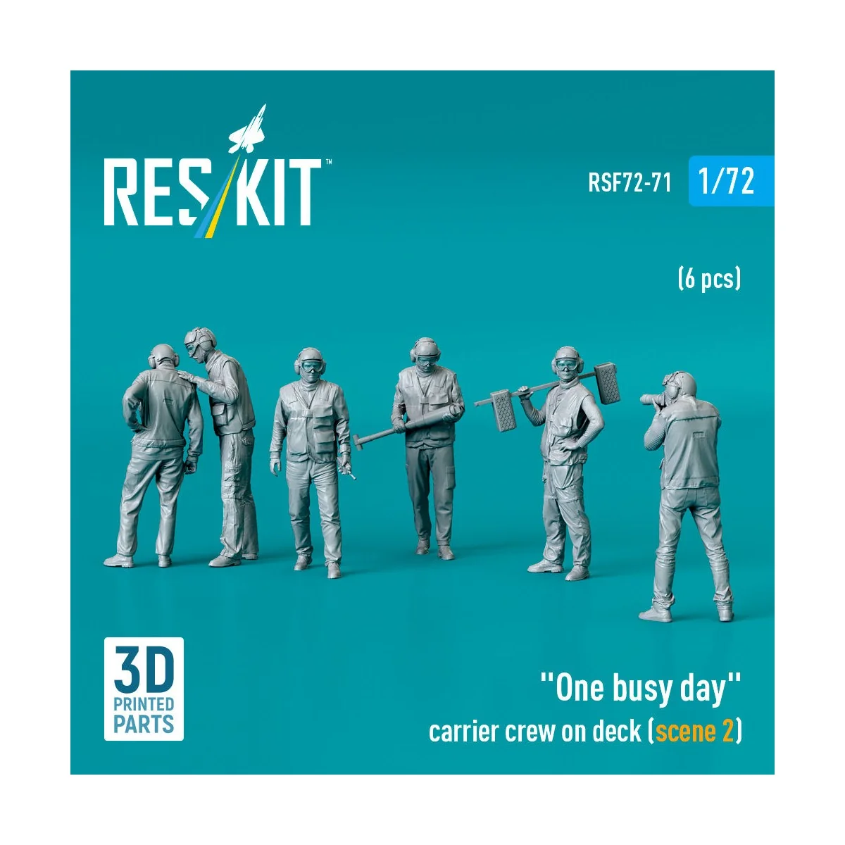 One busy day carrier crew on deck (scene 2) (6 pcs) (3D Printed), 1...