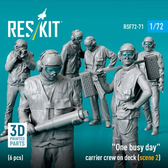 One busy day carrier crew on deck (scene 2) (6 pcs) (3D Printed), 1...
