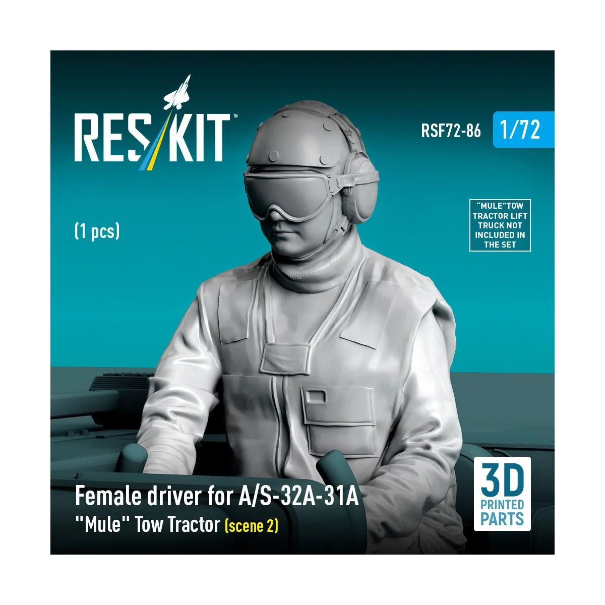 Female driver for A/S-32A-31A Mule Tow Tractor (scene 2) (1 pcs) (3...