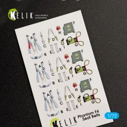 F-4J Phantom II interior 3D decals for FineMolds kit, 1/72 - Kelik ...