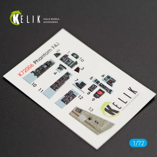 F-4J Phantom II interior 3D decals for FineMolds kit, 1/72 - Kelik ... F-4J Phantom II interior 3D decals for FineMolds kit, 1/72 - Kelik ...