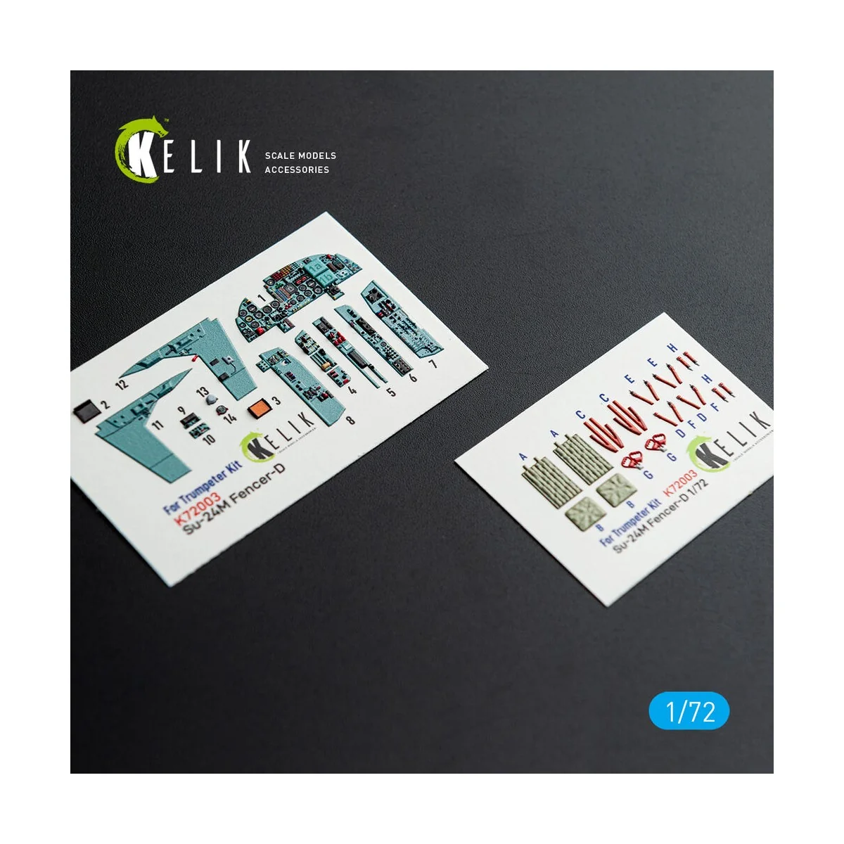SU-24M interior 3D decals for Trumpeter kit, 1/72 - Kelik K72003 SU-24M interior 3D decals for Trumpeter kit, 1/72 - Kelik K72003