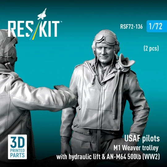 USAF pilots (2pcs) & M1 Weaver Hydraulic bomb lift & AN-M64 500lb (...