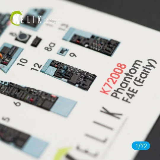 F-4E Phantom II interior 3D decals for FineMolds kit, 1/72 - Kelik ...