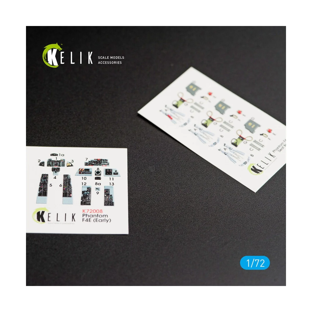 F-4E Phantom II interior 3D decals for FineMolds kit - Kelik K72008