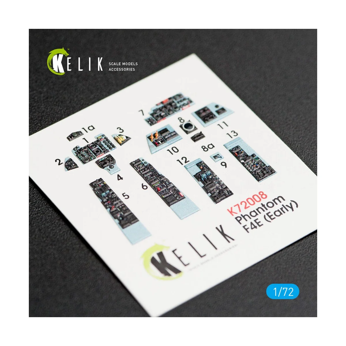 F-4E Phantom II interior 3D decals for FineMolds kit - Kelik K72008