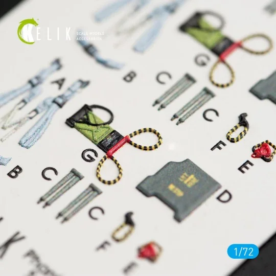 F-4C Phantom II interior 3D decals for FineMolds kit - Kelik K72007