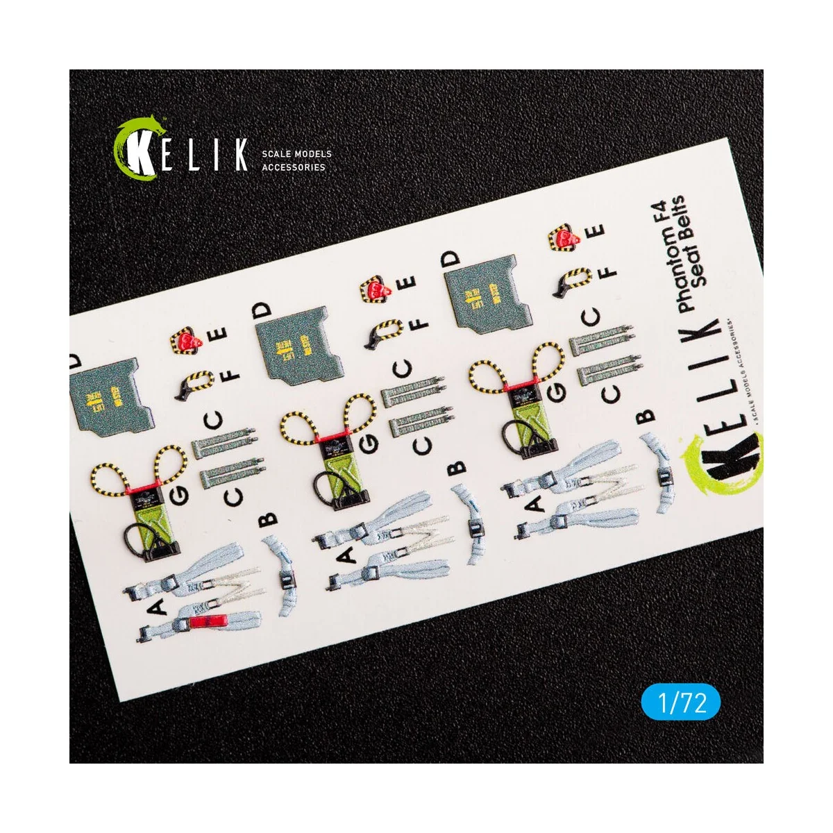 F-4D Phantom II interior 3D decals for FineMolds kit - Kelik K72014