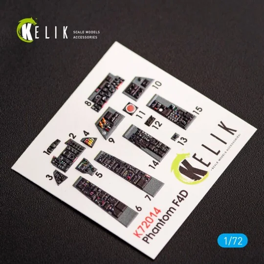 F-4D Phantom II interior 3D decals for FineMolds kit - Kelik K72014