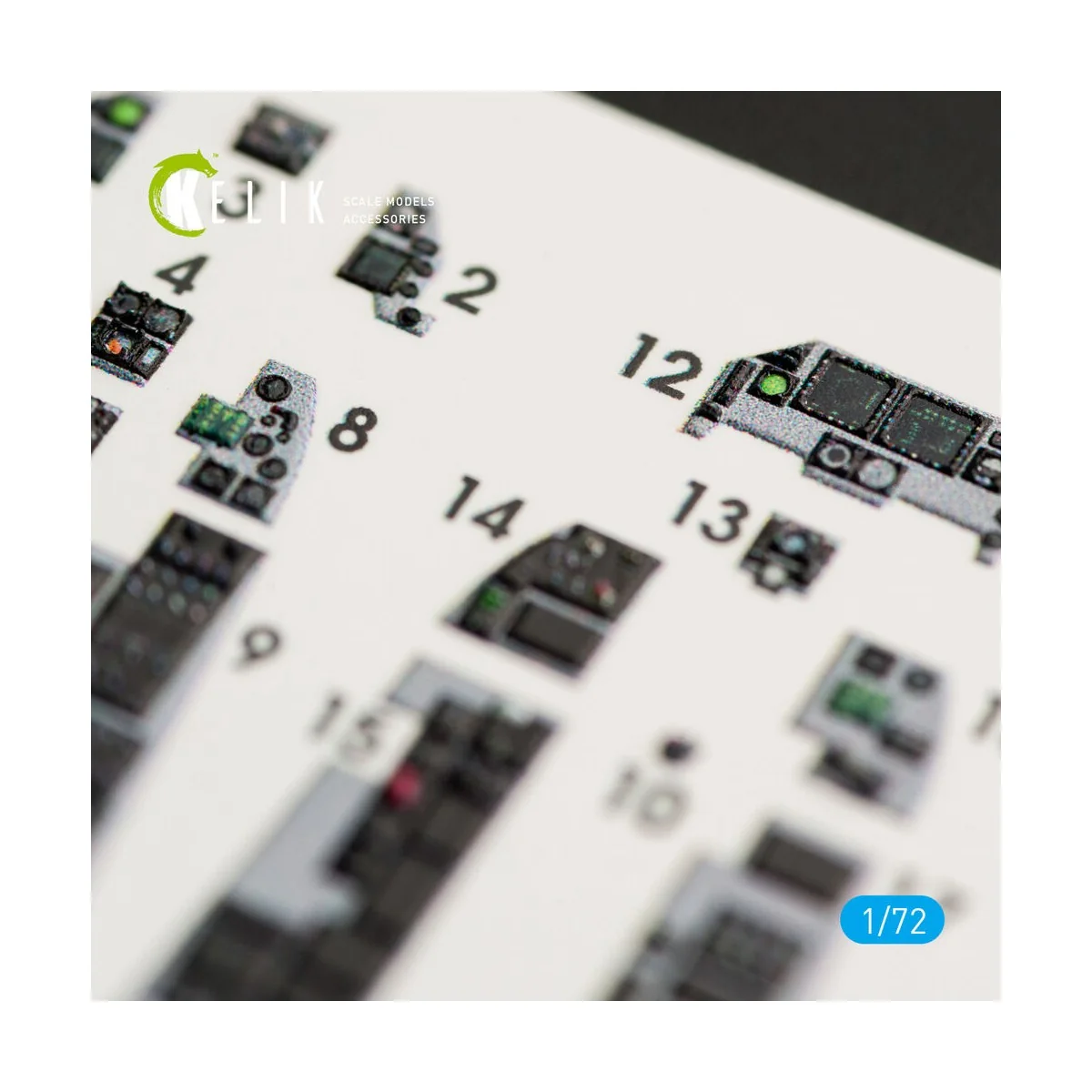 F-16D Fighting Falcon interior 3D decals for Kinetic kit - Kelik K7...