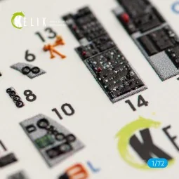 JASDF F-2A Fighter interior 3D decals for FineMolds kit, 1/72 - Kel...