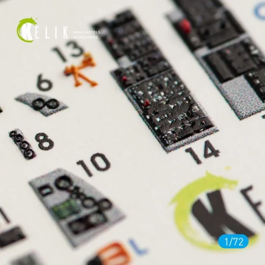 JASDF F-2A Fighter interior 3D decals for FineMolds kit, 1/72 - Kel... JASDF F-2A Fighter interior 3D decals for FineMolds kit, 1/72 - Kel...