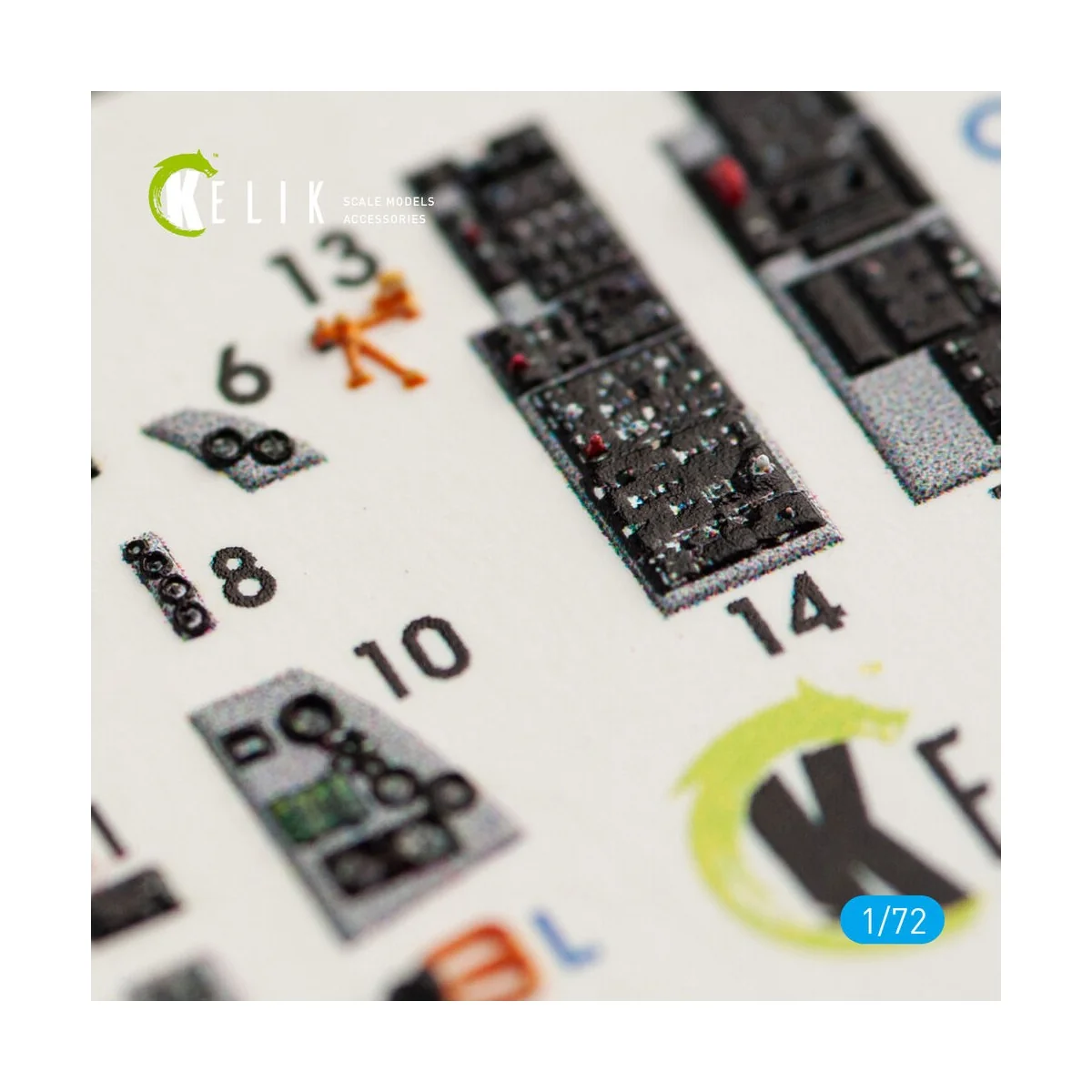 JASDF F-2A Fighter interior 3D decals for FineMolds kit, 1/72 - Kel... JASDF F-2A Fighter interior 3D decals for FineMolds kit, 1/72 - Kel...