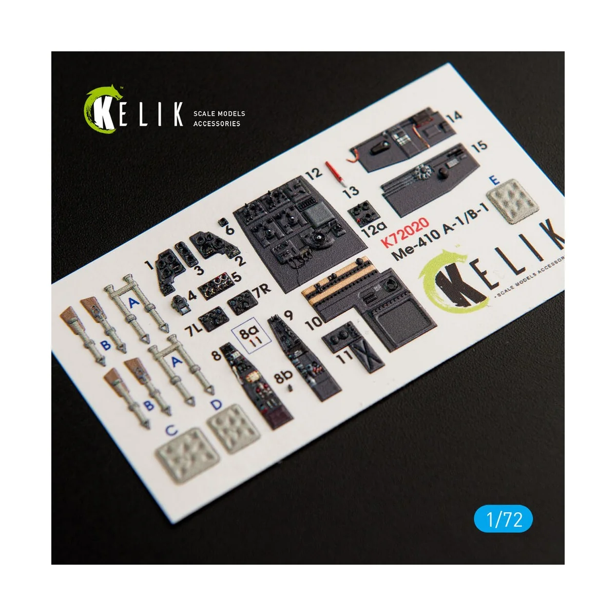 Me-410 A-1/B-1 interior 3D decals for Fine Molds kit - Kelik K72020