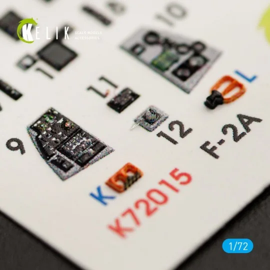 JASDF F-2A Fighter interior 3D decals for FineMolds kit, 1/72 - Kel... JASDF F-2A Fighter interior 3D decals for FineMolds kit, 1/72 - Kel...